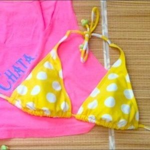 🚫SOLD🚫Xhilaration NEW Bikini Top w/ Polka Dots